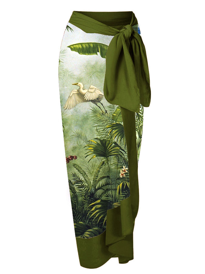 Botanical Print One Piece Swimsuits and Cover Up