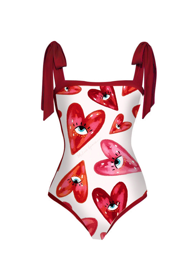 Art Print One Piece Swimsuits and Cover Up