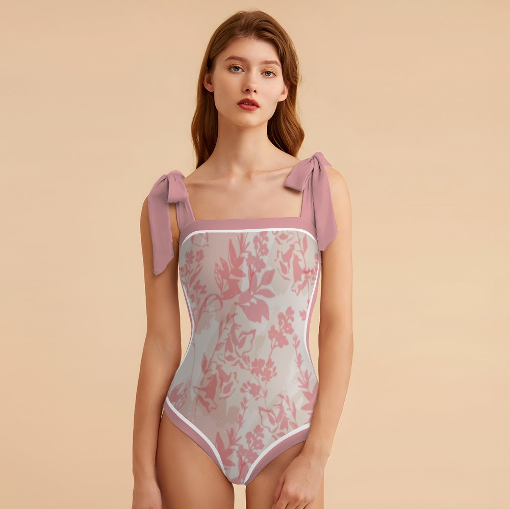 Fashion Printed One Piece Swimsuit And Cover Up 2305104418