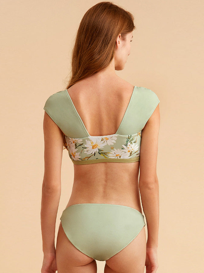 Vintage Square Neck Reversible Bikini Set