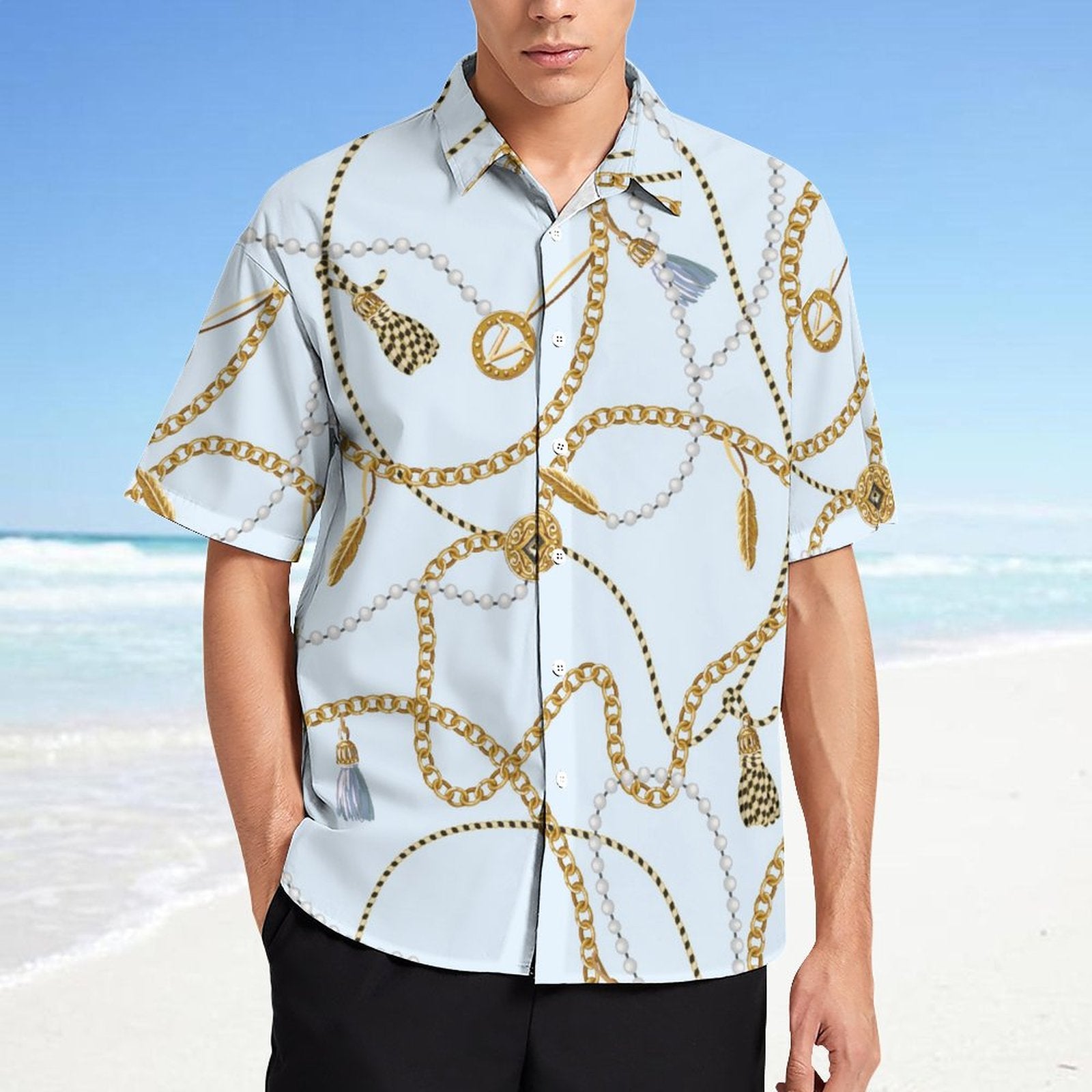 Men's Fashion Casual Printed Short Sleeve Shirts 2306101336