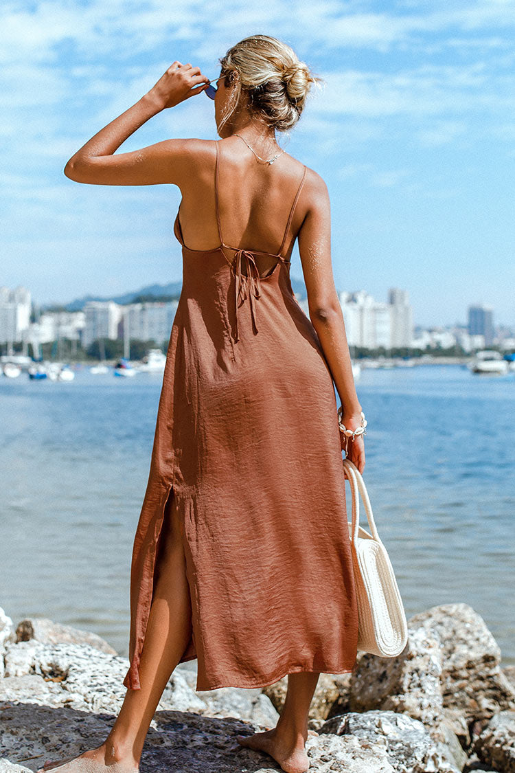 Caramel Slip Dress