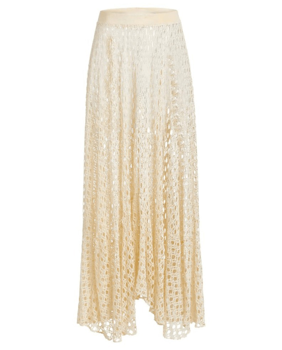 Natural Cutout Stretch-jersey And Crochet-knit Maxi swimsuit