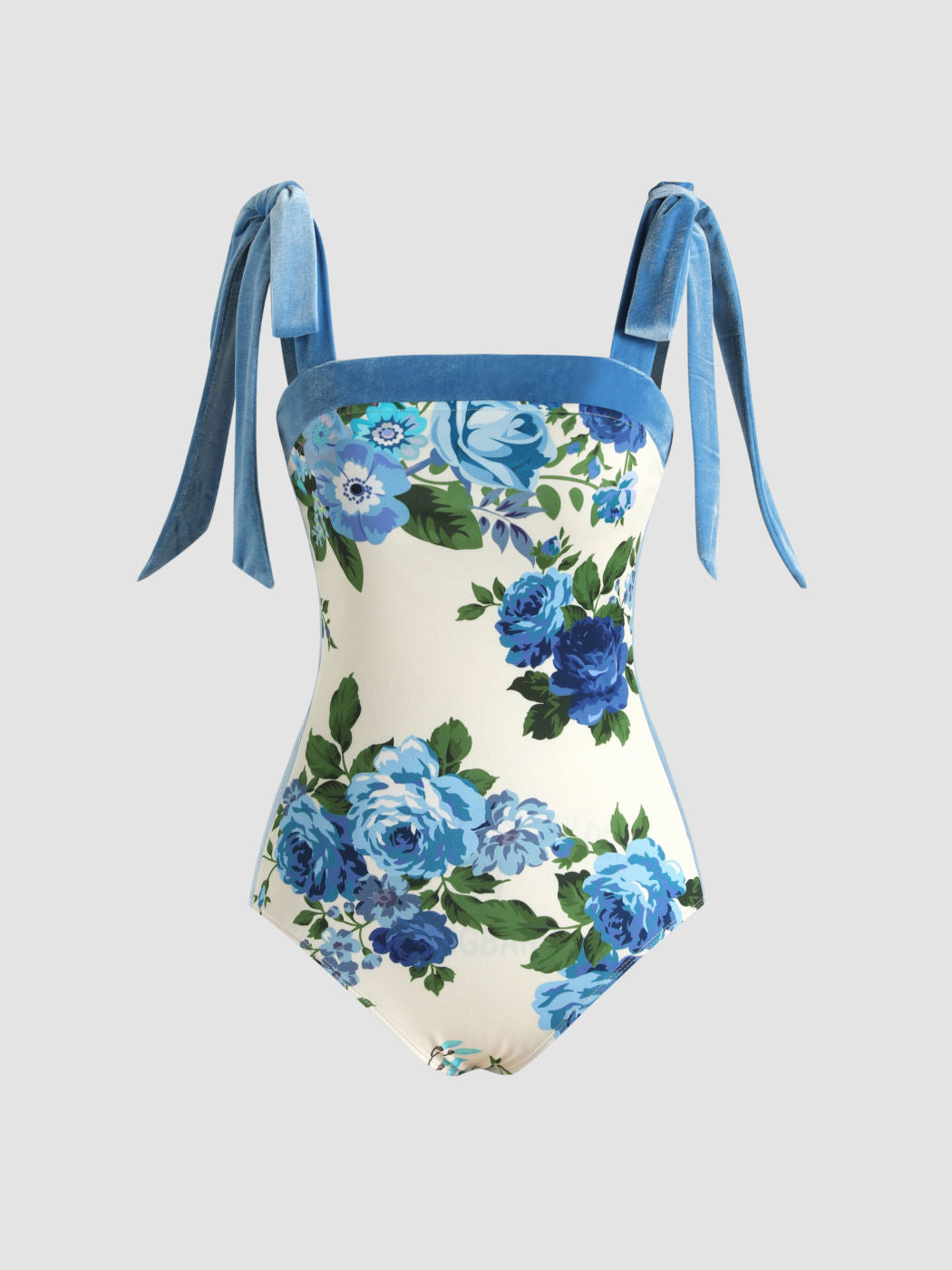 Print Lace Up Fashion One Piece Swimsuit