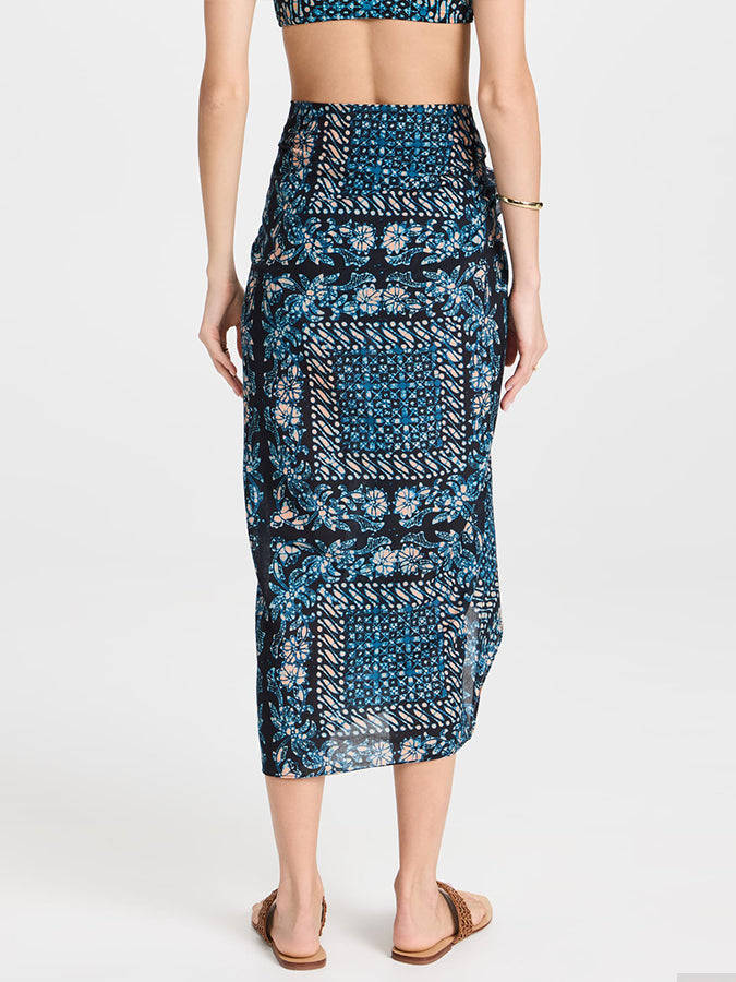 Fashion Vintage Print One Piece Swimsuit and Cover Up