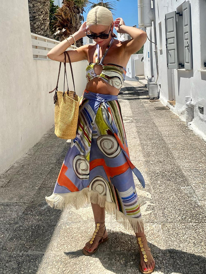 Geometric Print Bikini Sets and Cover Up