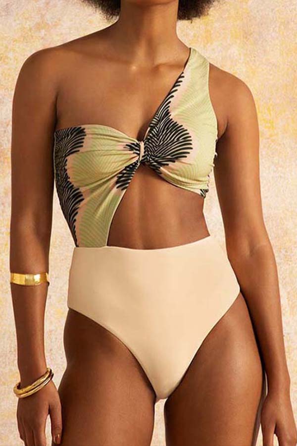Gatsby Palm Two Tone Swimsuit
