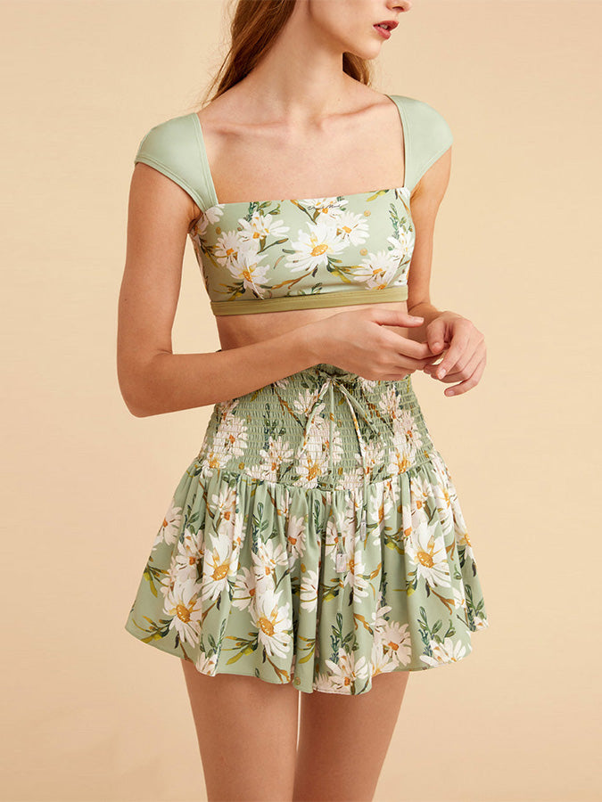 Vintage Square Neck Reversible Bikini Set