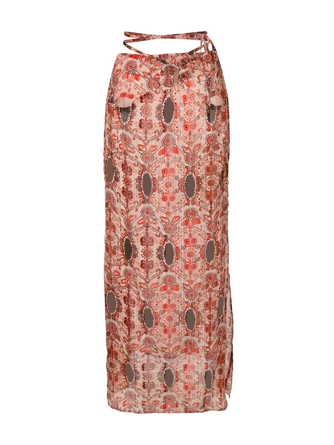 Retro Geometric Print Bikini And Cover Up