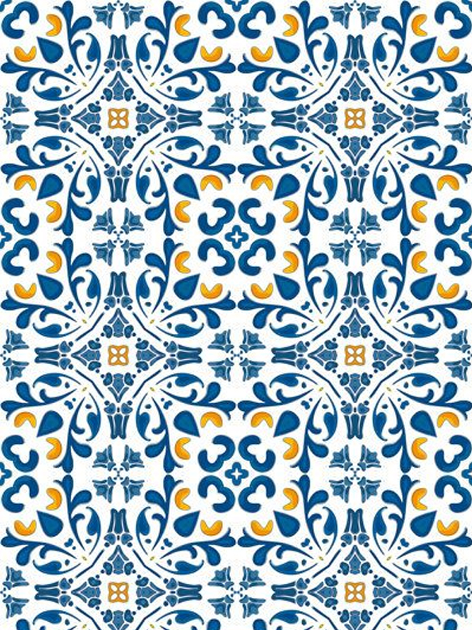 Blue and White Geometric Pattern One Piece Swimsuit And Cover Up