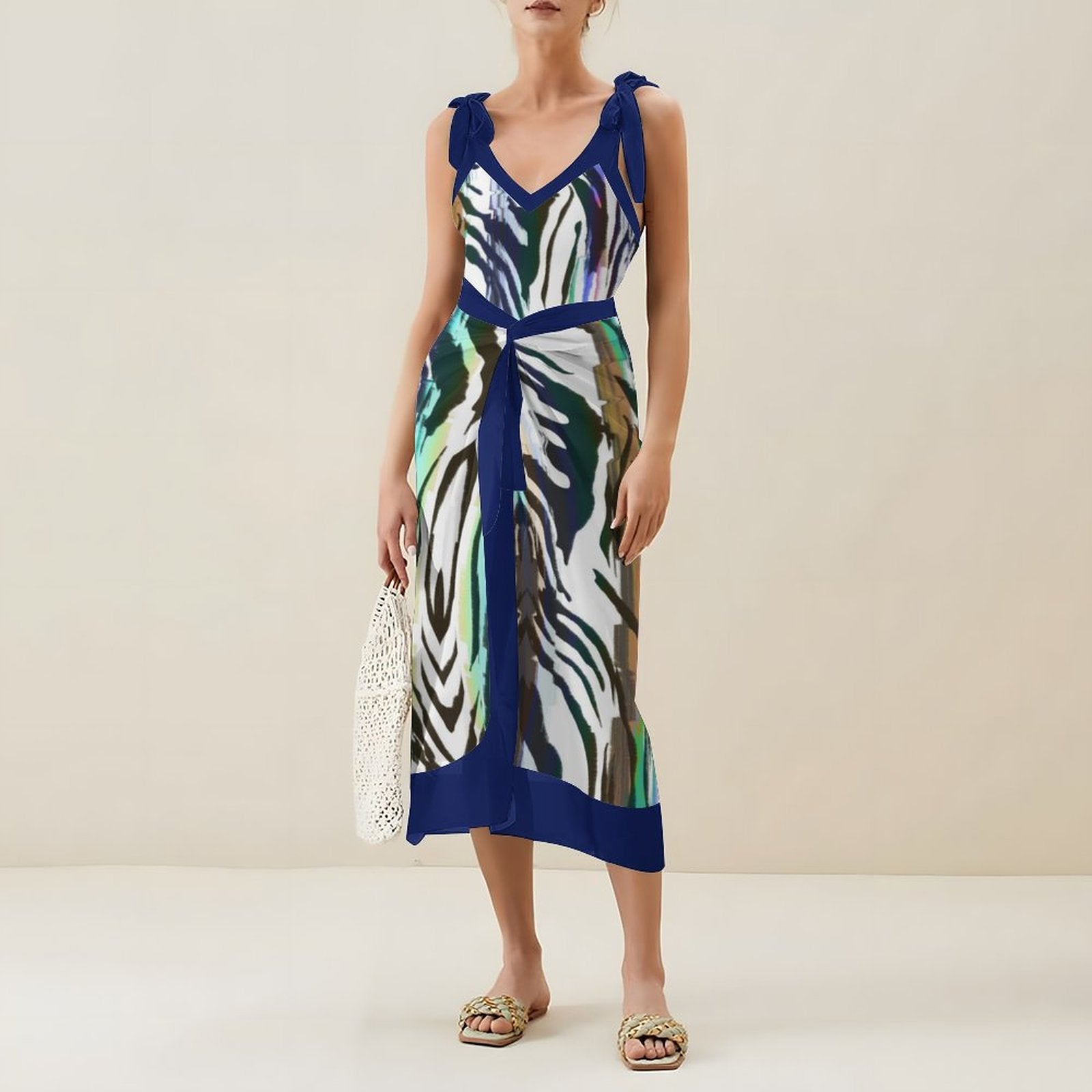 Casual Printed One-Piece Swimsuit And Cover Up 2305104287