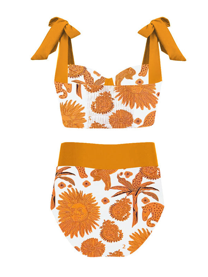 Fashion Print One Piece Swimsuit and Cover Up