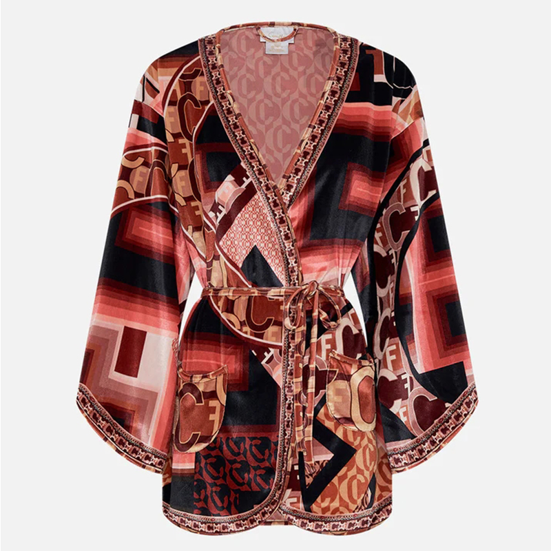Printed One Piece Swimsuit  and Cover-up