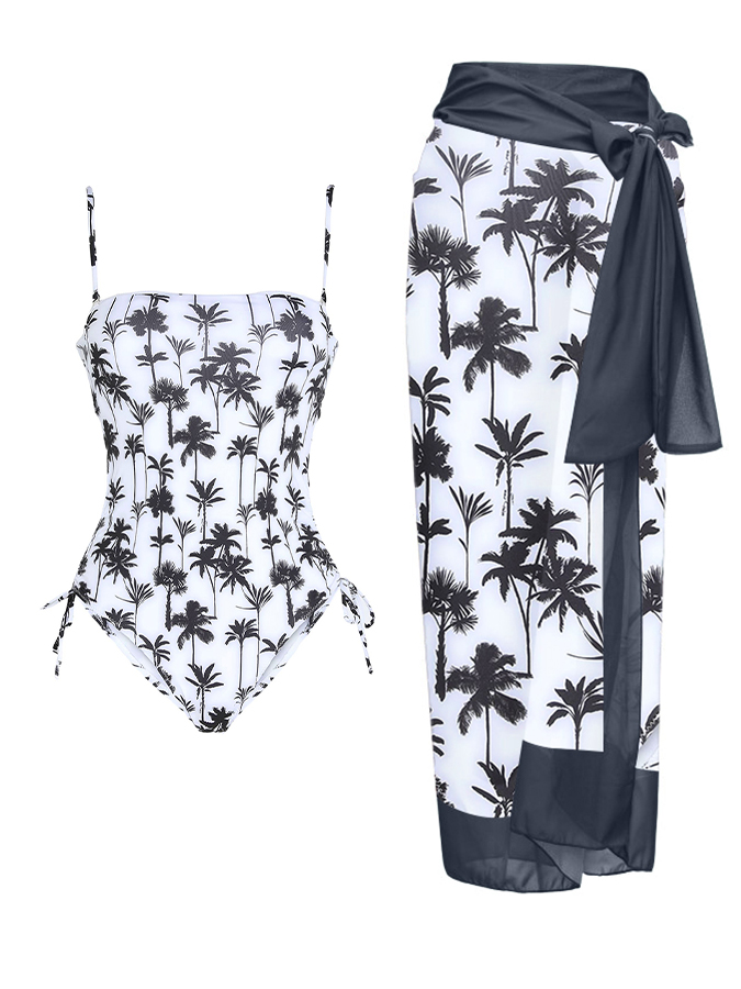 Printed Lace Fashion One-Piece Swimsuit