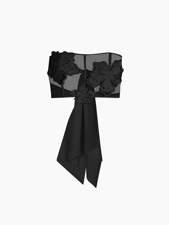3D Petal Bandeau Top and Skirt