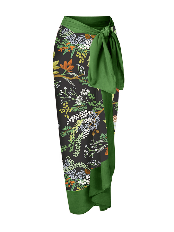 Botanical Print One Piece Swimsuits and Cover Up