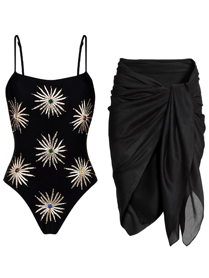 Trendy one-piece swimsuits and cover-ups