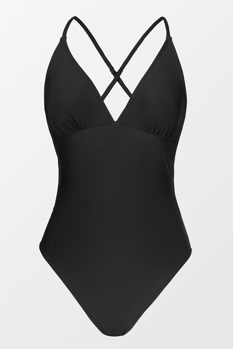 Kasey Black Cutout Back One Piece Swimsuit