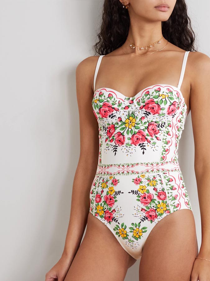Printed Vintage One Piece Swimsuit