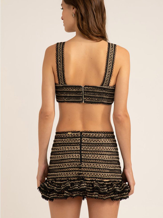Striped Fungus Split Swimsuit