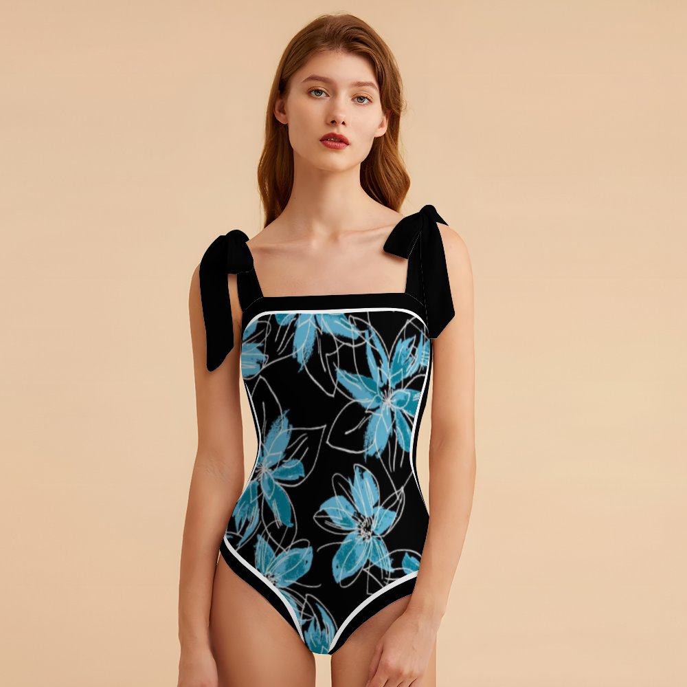Fashion Printed One Piece Swimsuit And Cover Up 2305104485