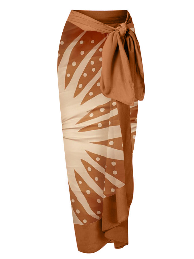 Vintage Halterneck Print Beach Bikini