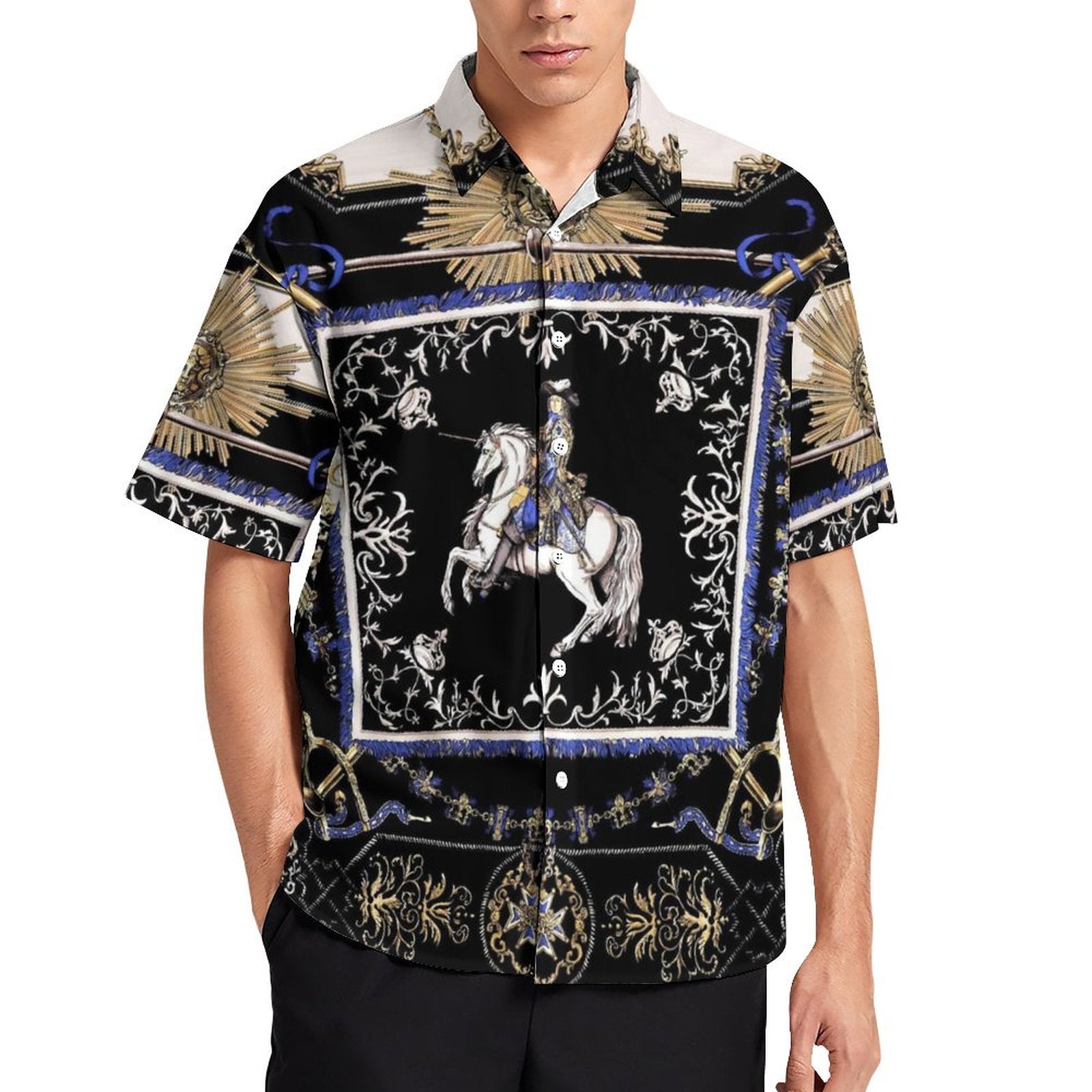 Men's Fashion Casual Printed Short Sleeve Shirts 2306101332