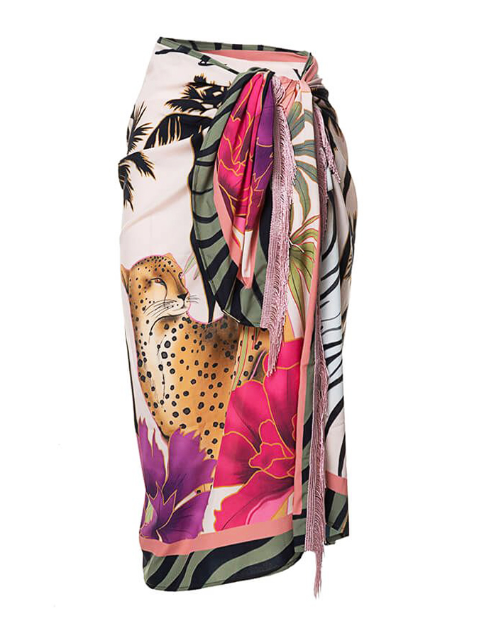 Vintage Print Bikini and Cover Up
