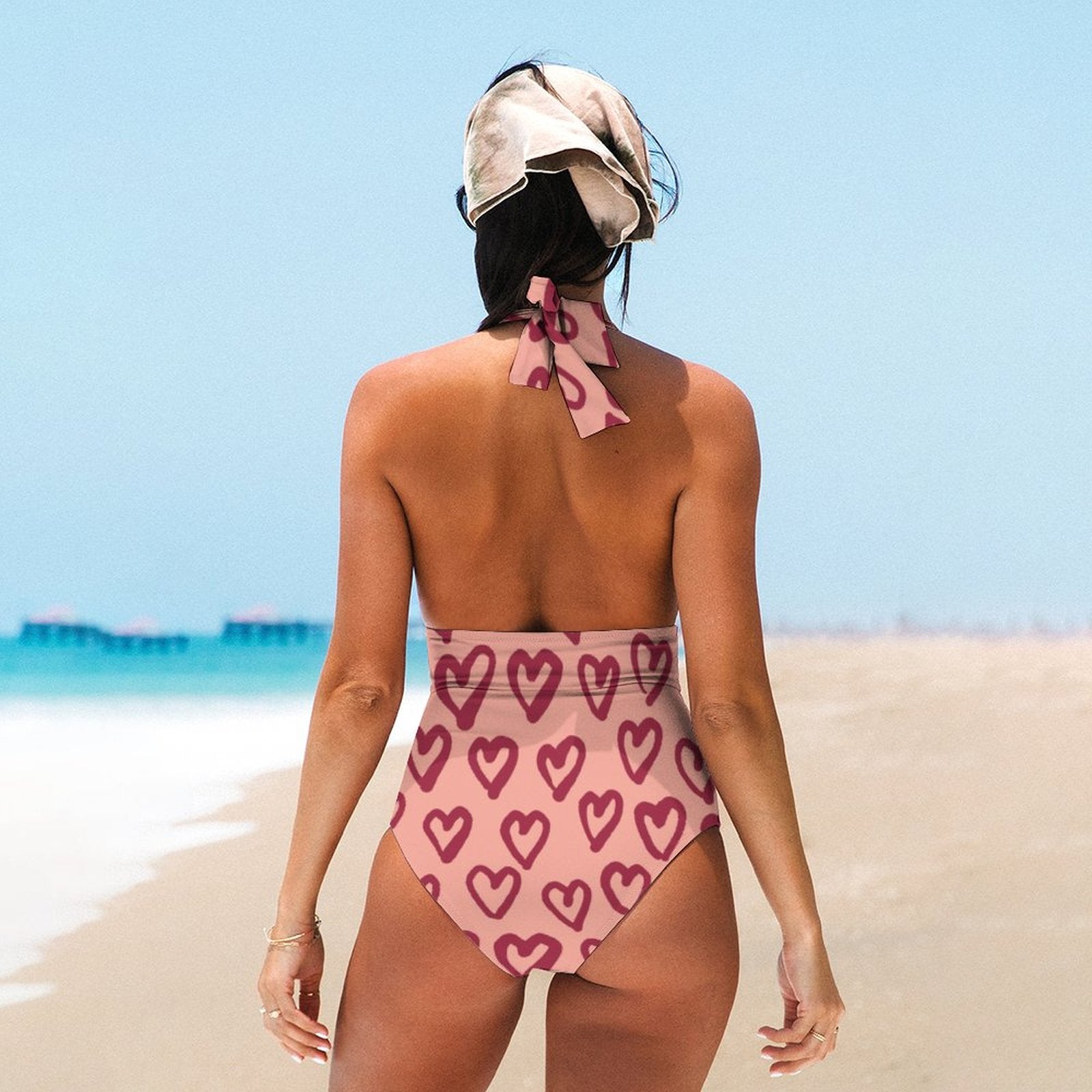 Casual Printed One Piece Swimsuit And Cover Up 2306103128