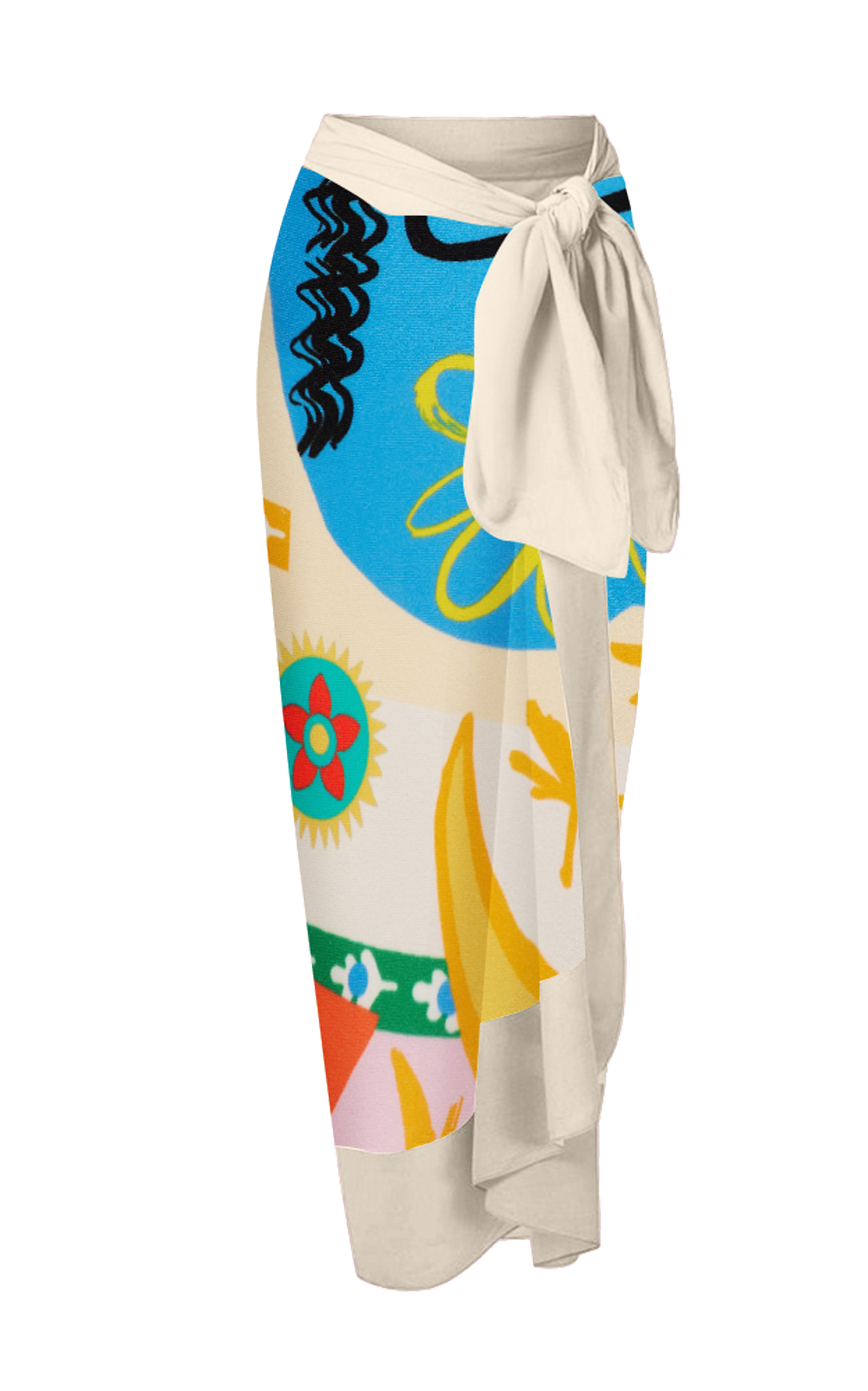 Abstract Colorblock Print Beach Bikini and Cover-up