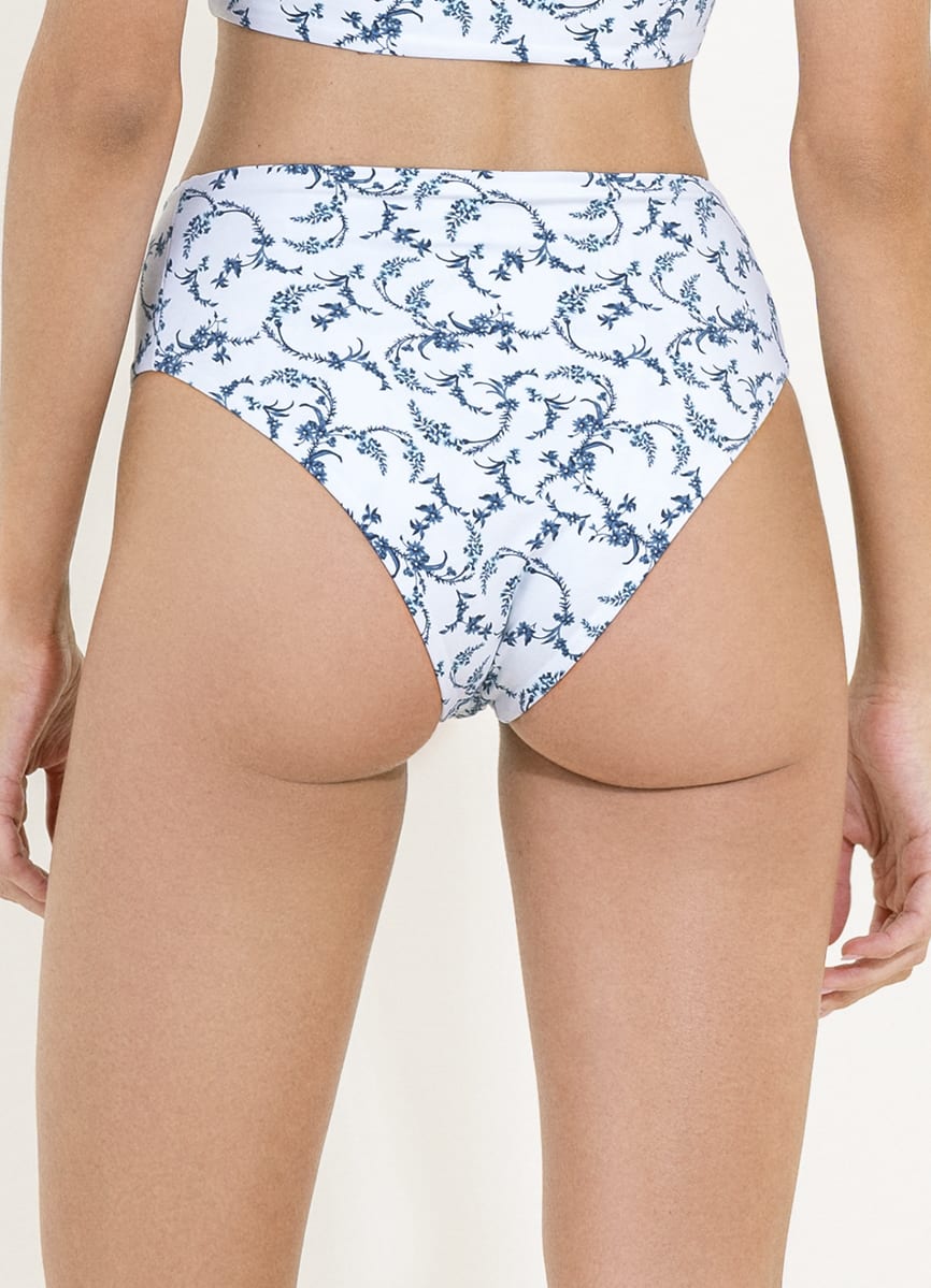 Fashion Print Reversible Split Swimsuit