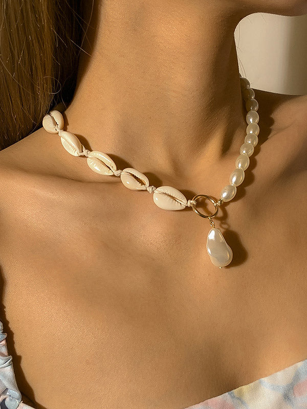 Creative Shell Beaded Pendant Fashion Necklace
