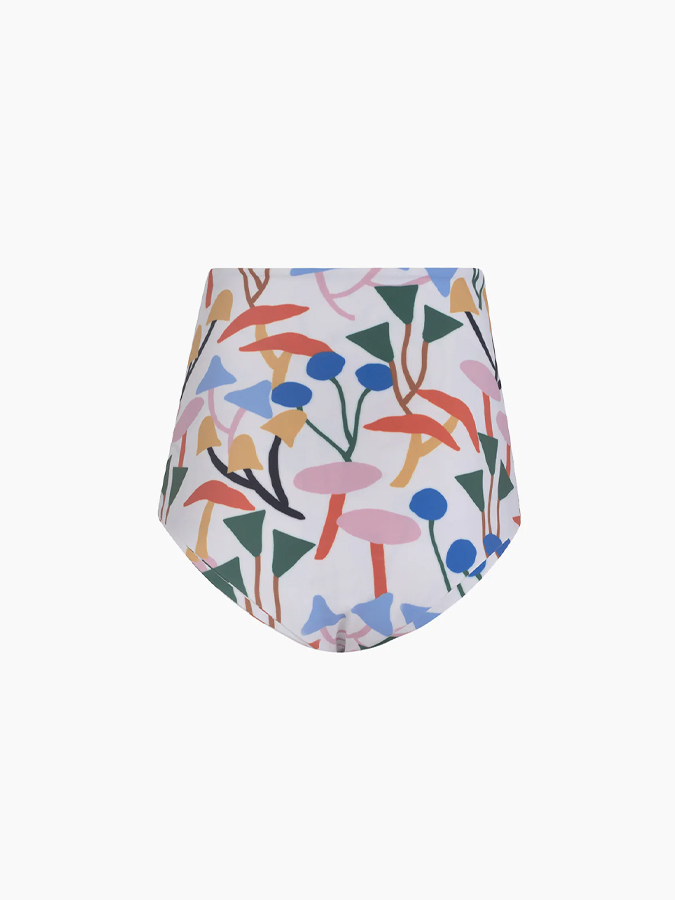 Lace-up Fashion Print Dress and Swimsuit Bottom