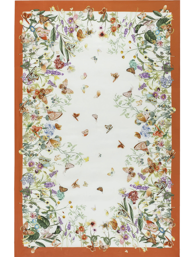 Butterfly Floral Print One-Piece Swimsuit And Cover Up