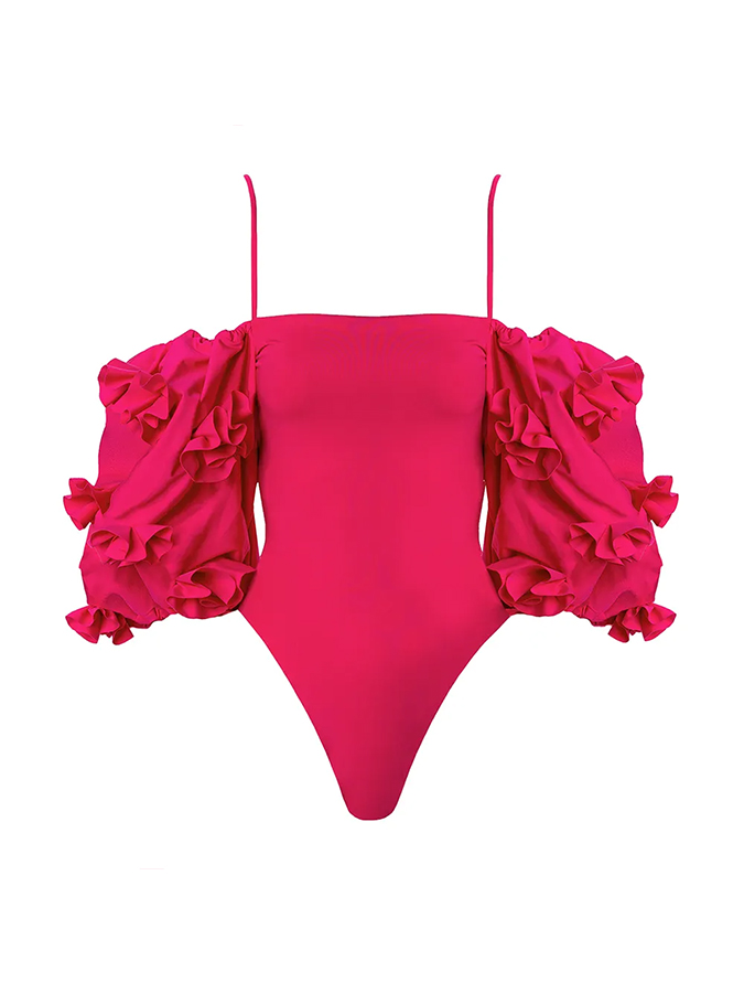 Solid Color Cutout One Piece Swimsuit