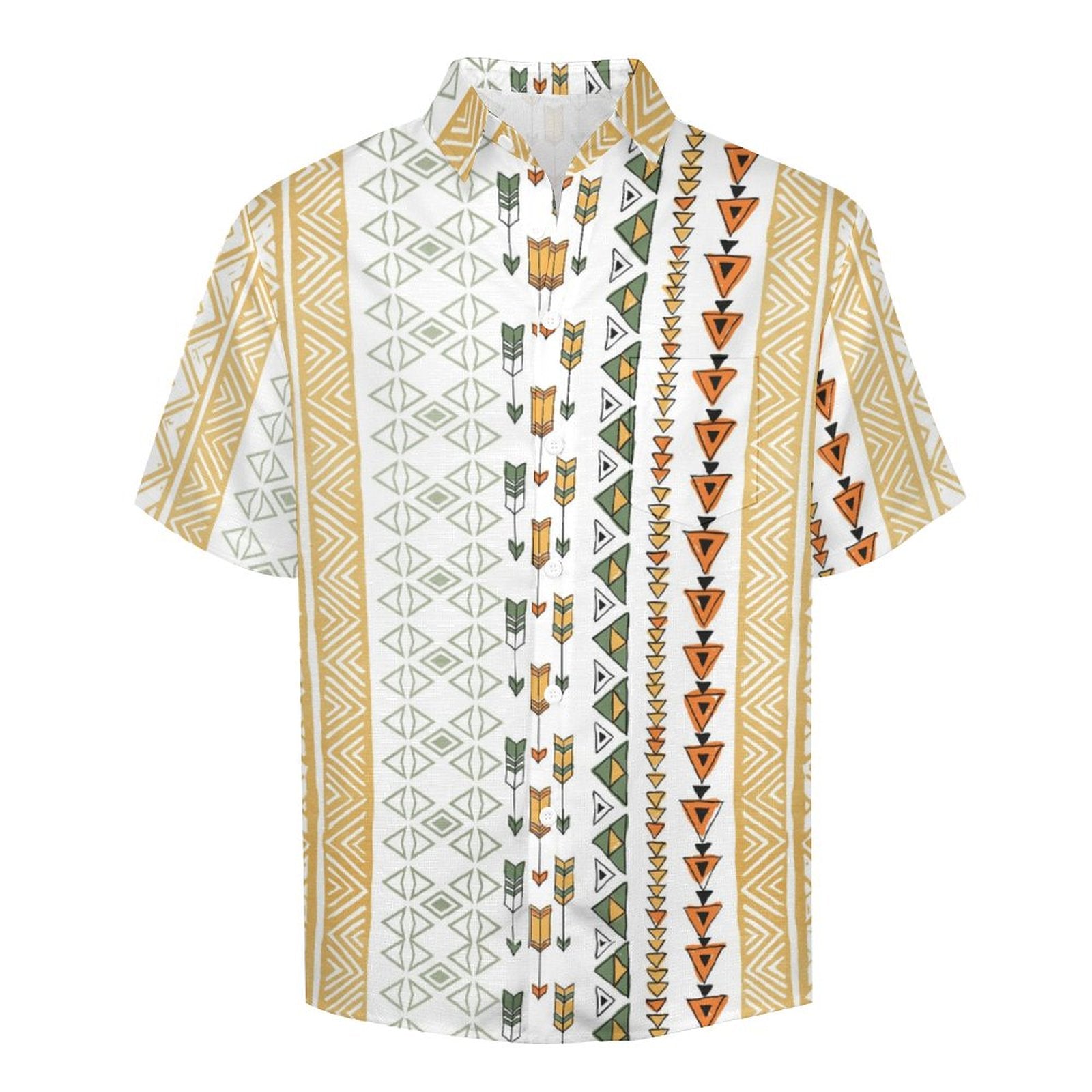 Men's Hawaiian Print Lapel Shirt 2304103753