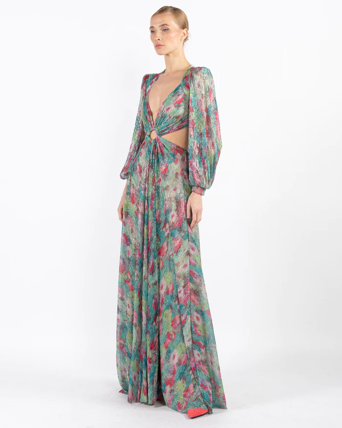Lurex Gown In Metallic
