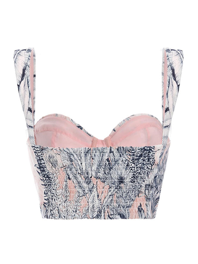 Printed Tank Top Beach Shorts Set