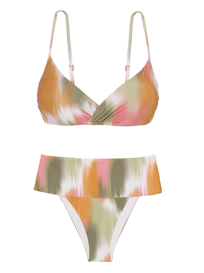 Colorful Print Bikini and Cover Up