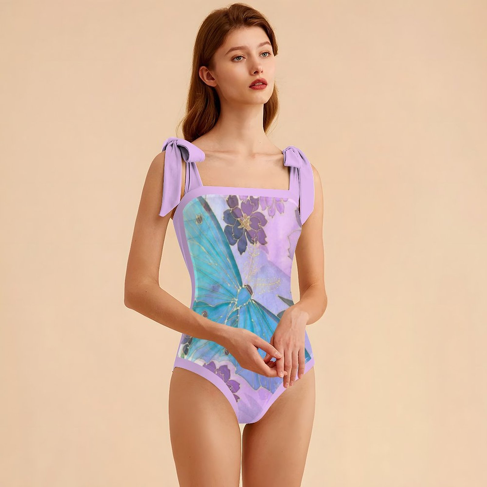 Fashion Printed One Piece Swimsuit And Cover Up 2306103852