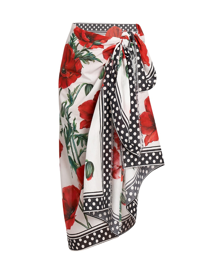 Floral Print One Piece Swimsuit and Cover Up