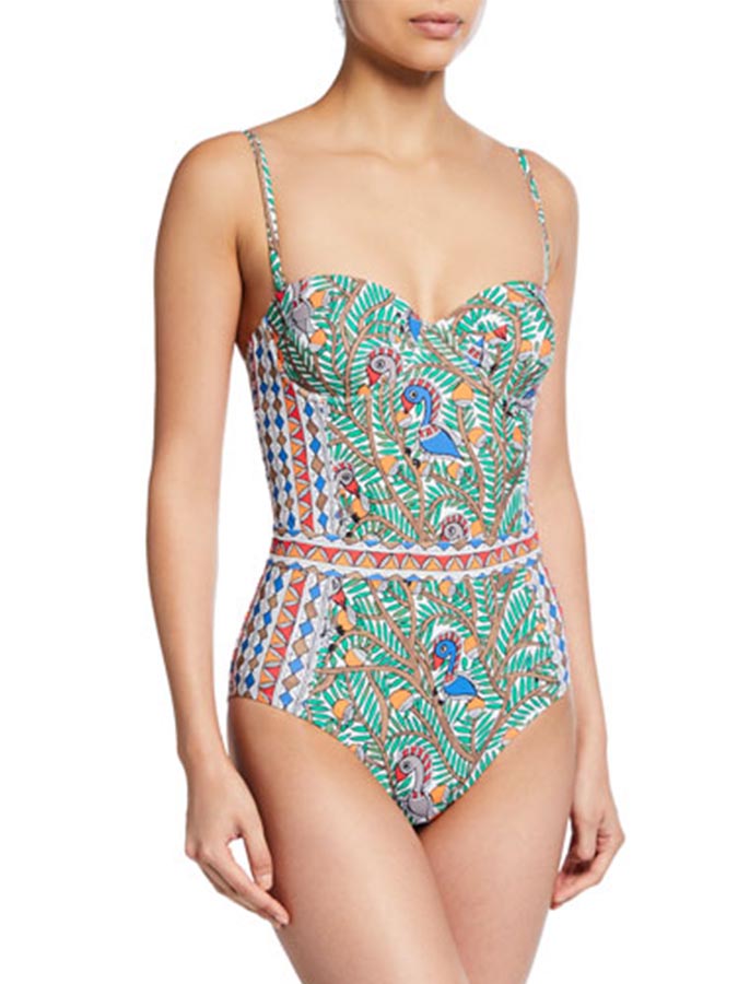 Vintage Print One Piece Swimsuit
