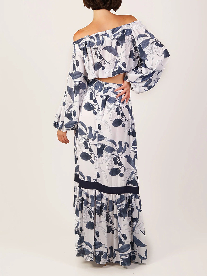 Floral Print One Piece Swimsuit and Cover Up