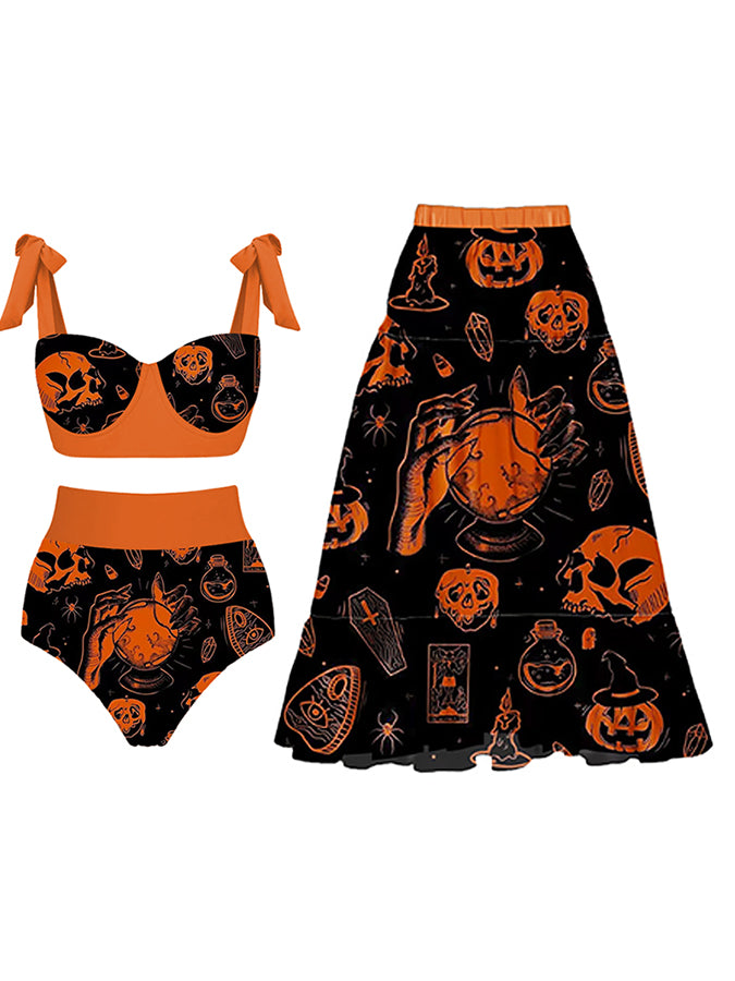 Halloween Print Bikini Swimsuit