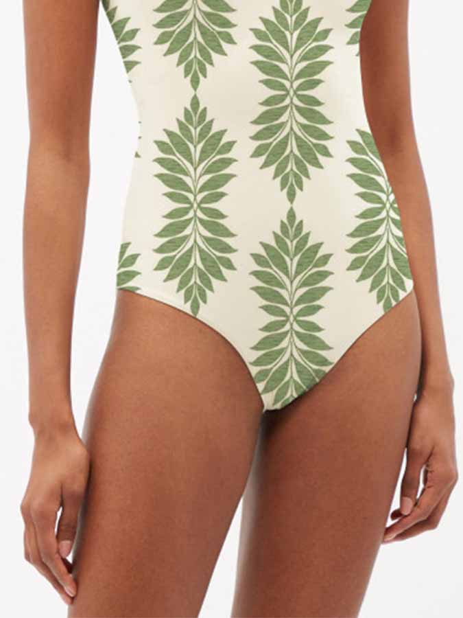 Fashion Print One-Shoulder One-Piece Swimsuit