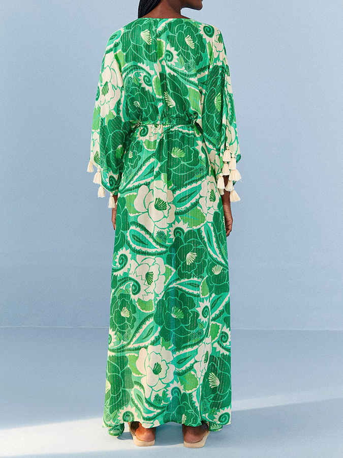Floral Print One Piece Swimsuit and Cover Up
