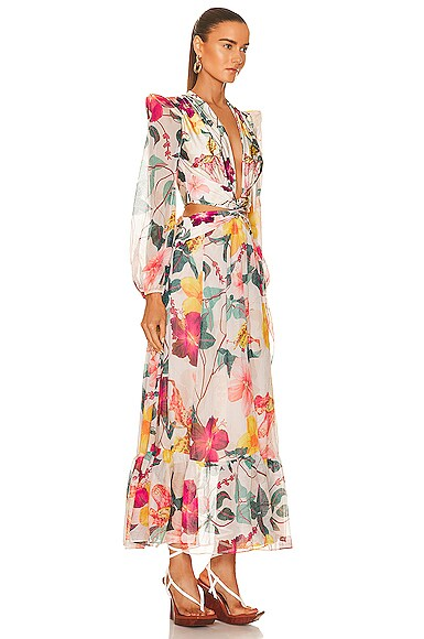 Jasmine Belted Cutout Maxi Dress