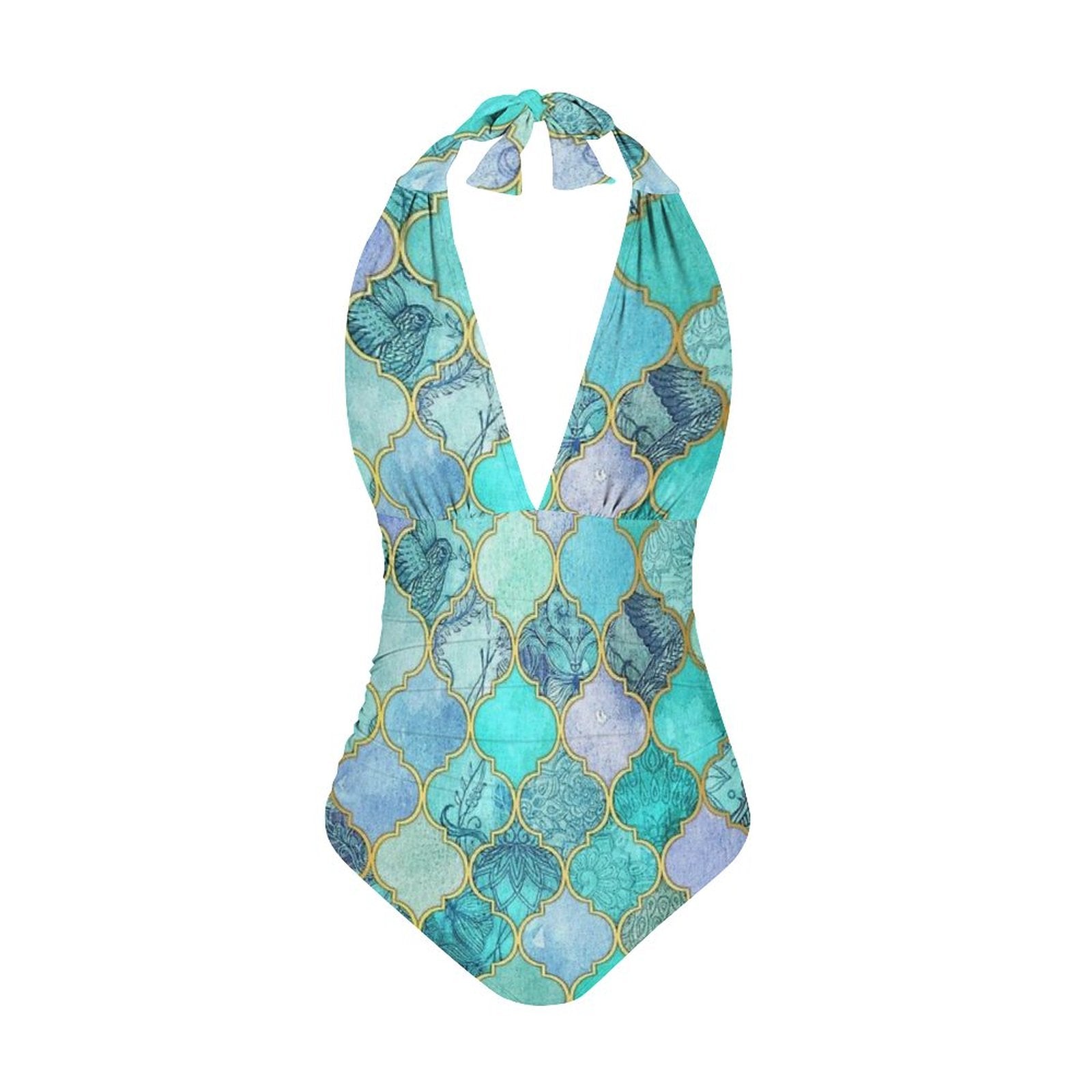 Casual Printed One Piece Swimsuit And Cover Up 2306102203