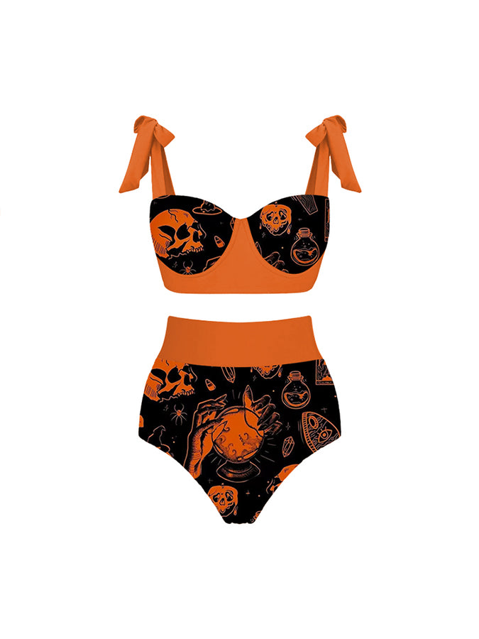Halloween Print Bikini Swimsuit