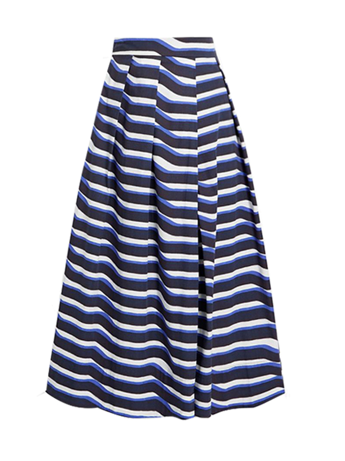 Denim Print One Piece Swimsuit and Skirt